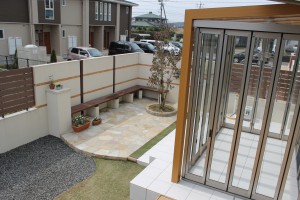 ガーデンルームからつながるプライベートゾーン