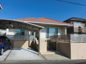 塗り壁の門塀をリフォーム