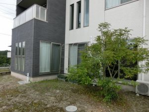 建物と一体感のあるテラス空間ができました