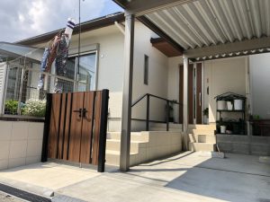 大きなサンルームと外構の完成