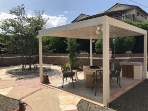 バーベキューが弾むガーデンテラス