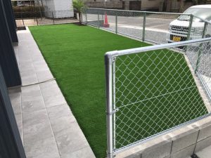 人工芝の施工