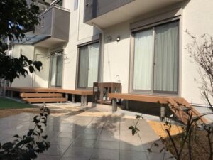 ガーデンシンクをつけて使いやすいお庭に