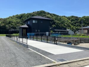 ＰＸ工法を生かした旗竿地の新築外構