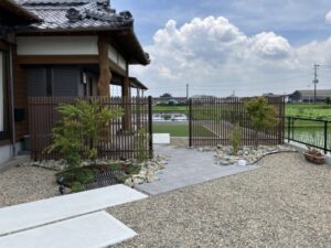 ローメンテで和風なリフォーム外構　～小林市U様邸～