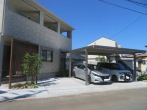 土間コン施工　即日駐車できる新築外構　～宮崎市H様邸〜