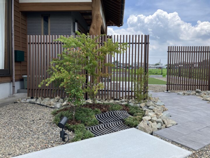 ローメンテナンスで和風な外構